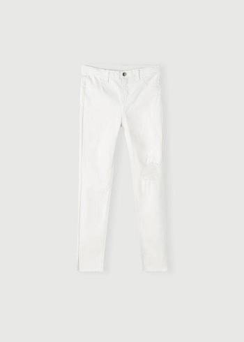 Leggins Calzedonia Ripped Stretch Flaco Niños Blancas | CL3137NB