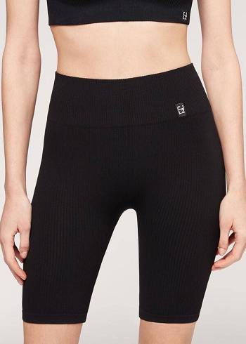 Leggins Calzedonia Seamless Atléticos Bike Mujer Negras | CL2678TV