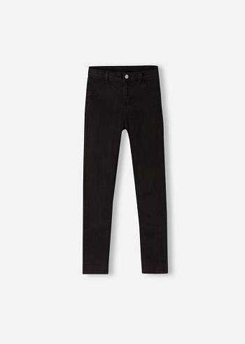 Leggins Calzedonia Soft Touch Denim Cropped Flaco Niños Negras Azules | CL3141DN