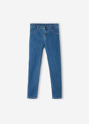 Leggins Calzedonia Soft Touch Denim Cropped Flaco Niños Azules | CL3142SO
