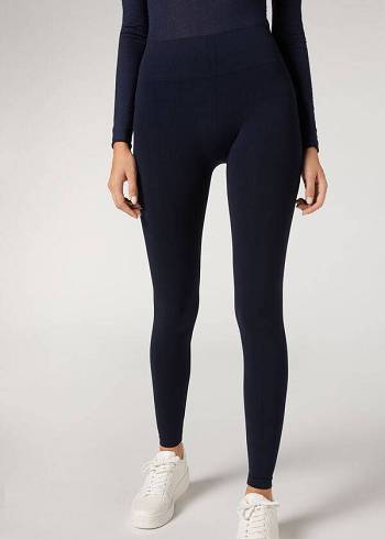 Leggins Calzedonia Ultra-Opaque Microfiber Mujer Azules | CL2708WY