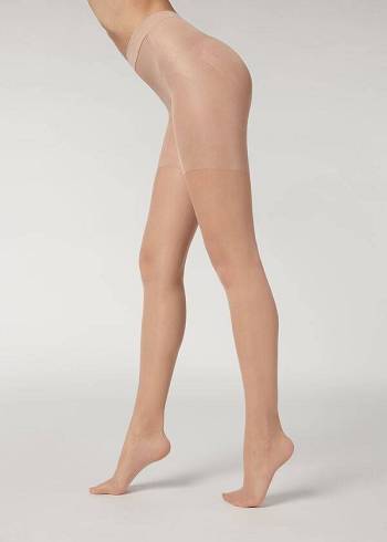 Mallas Calzedonia 30 Denier Total Shaper Sheer Mujer Beige | CL1191BC