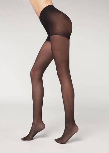 Mallas Calzedonia 30 Denier Total Shaper Sheer Sexy Mujer Negras | CL1194QZ