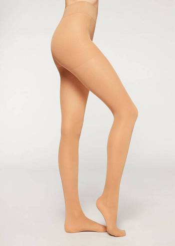 Mallas Calzedonia 40 Denier Action Strong Sheer Mujer Beige | CL1200UT