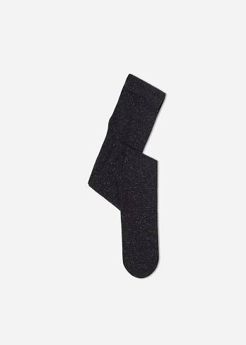 Mallas Calzedonia Glitter Viscose Niños Negras Plateadas | CL2981DN