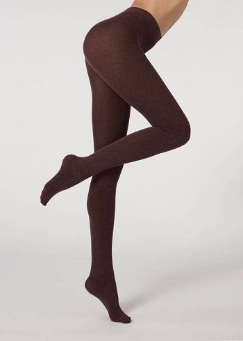 Mallas Calzedonia Soft Modal and Cashmere Blend Opaque Mujer Rojas | CL1063MA