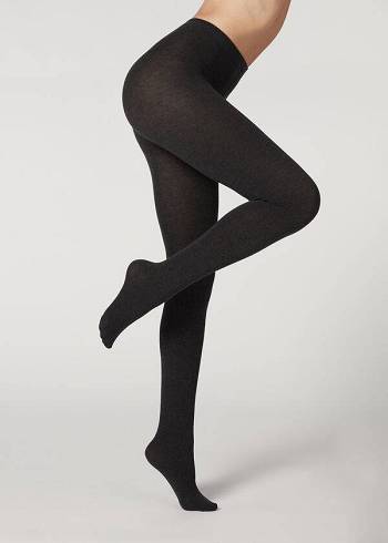 Mallas Calzedonia Soft Modal and Cashmere Blend Opaque Mujer Taupe | CL1064QZ