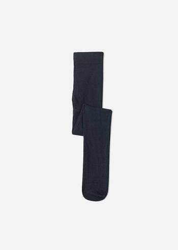 Mallas Calzedonia Super Opaque with Cashmere Niños Azules | CL3010WY