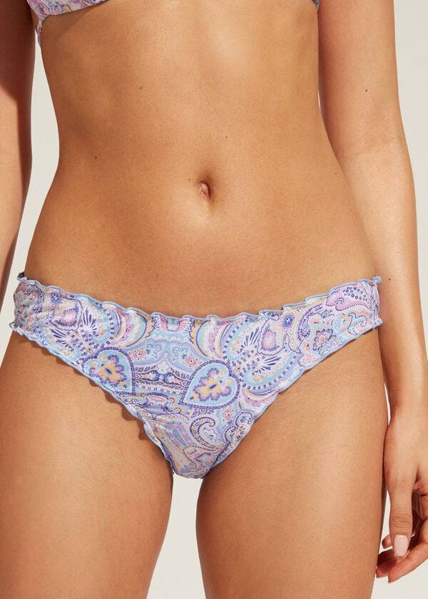 Abajo De Bikini Calzedonia Amalfi Mujer Azules | CL1289KI
