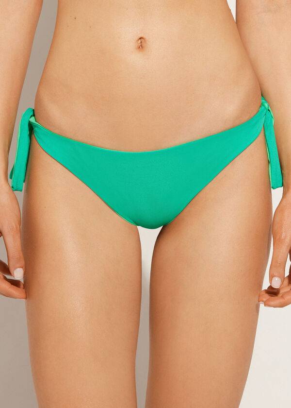 Abajo De Bikini Calzedonia Bow Brazilian Indonesia Eco Mujer Verde | CL1300EX