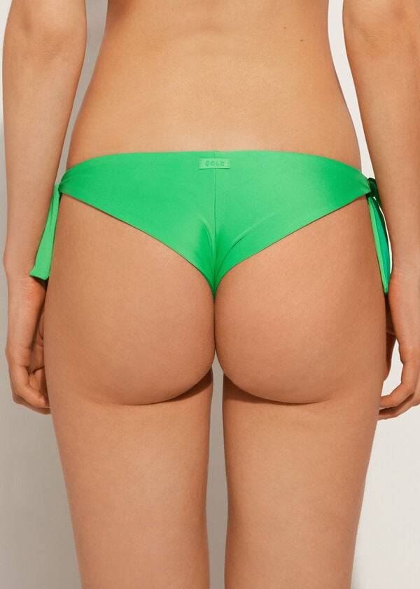 Abajo De Bikini Calzedonia Bow Brazilian Indonesia Eco Mujer Verde | CL1300EX