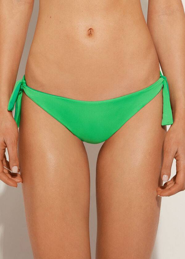 Abajo De Bikini Calzedonia Bow Brazilian Indonesia Eco Mujer Verde | CL1300EX
