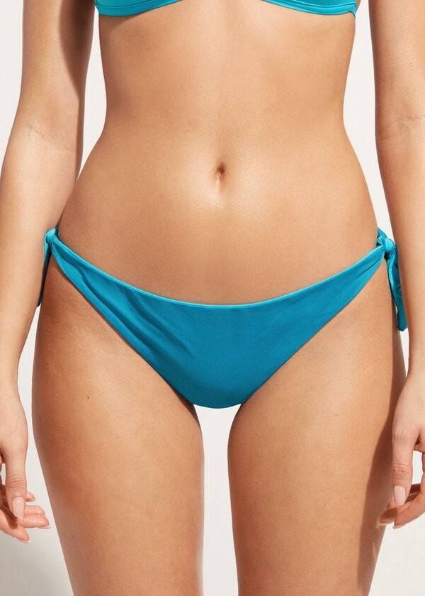 Abajo De Bikini Calzedonia Bow Brazilian Indonesia Eco Mujer Turquesa | CL1302TV