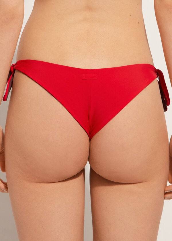 Abajo De Bikini Calzedonia Bow Brazilian Indonesia Eco Mujer Rojas | CL1303YU