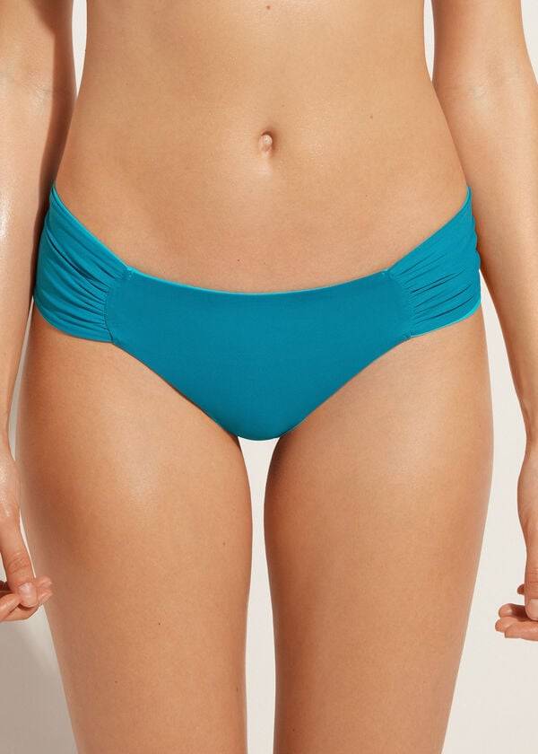 Abajo De Bikini Calzedonia Brazilian Indonesia Eco Mujer Turquesa Verde | CL1314JJ