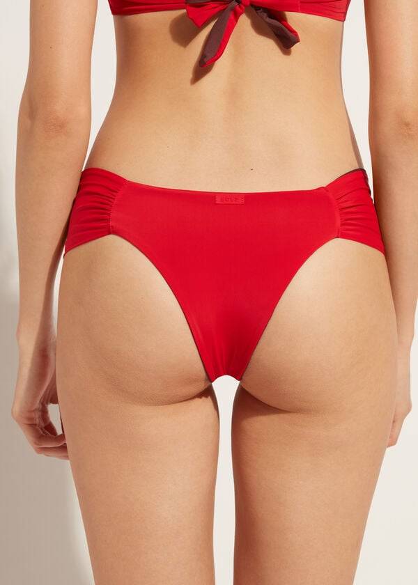 Abajo De Bikini Calzedonia Brazilian Indonesia Eco Mujer Rojas | CL1315KI
