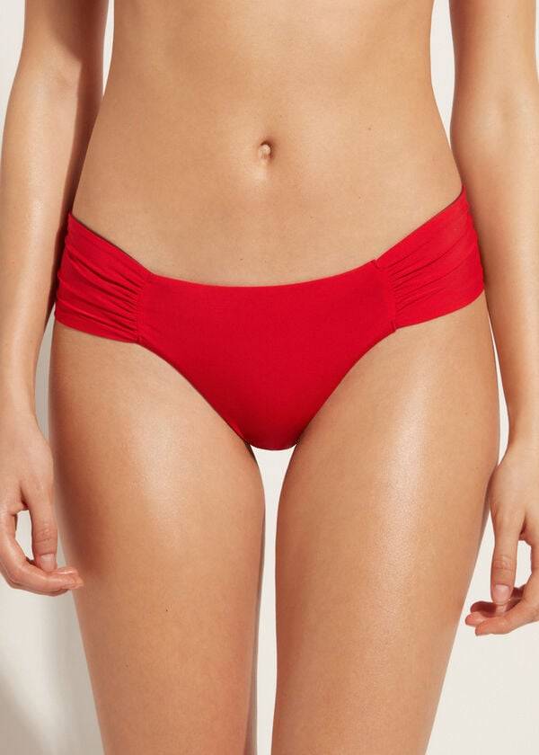Abajo De Bikini Calzedonia Brazilian Indonesia Eco Mujer Rojas | CL1315KI