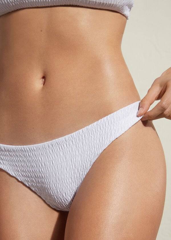 Abajo De Bikini Calzedonia Brazilian Lanzarote Mujer Blancas | CL1317ZG
