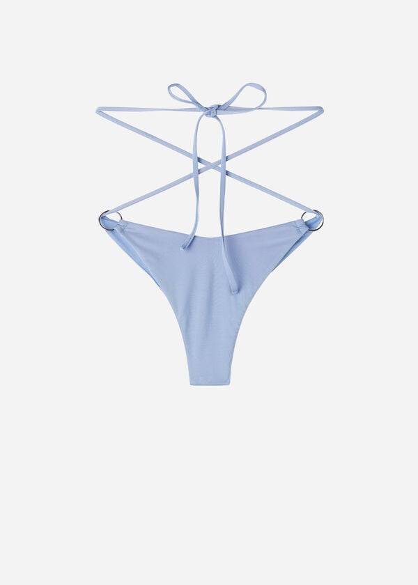 Abajo De Bikini Calzedonia Brazilian String Abu Dhabi Mujer Azules | CL1325WY