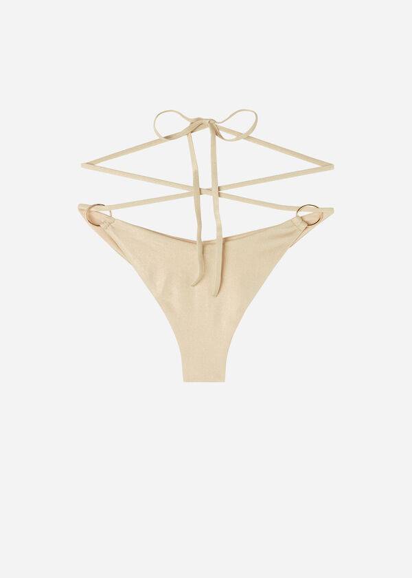 Abajo De Bikini Calzedonia Brazilian String Abu Dhabi Mujer Doradas | CL1326EX