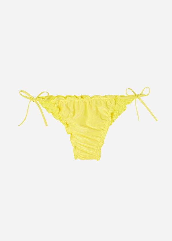 Abajo De Bikini Calzedonia Brazilian String Formentera Mujer Amarillo | CL1334AP