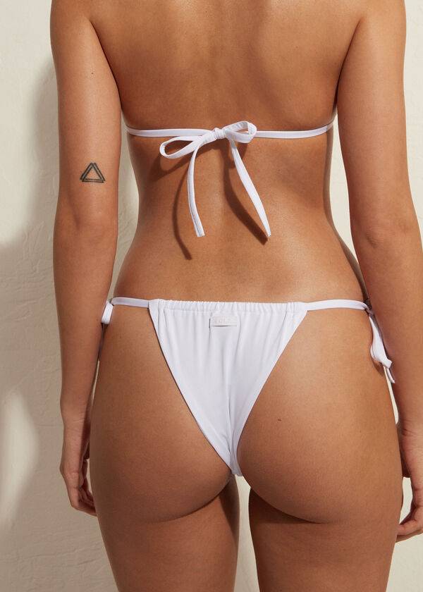Abajo De Bikini Calzedonia Brazilian String Indonesia Eco Mujer Blancas | CL1337FM