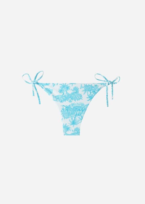 Abajo De Bikini Calzedonia Brazilian String Sorrento Mujer Azules | CL1339HK