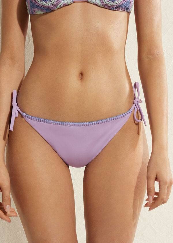 Abajo De Bikini Calzedonia Brazilian String Tel Aviv Mujer Moradas | CL1341KI