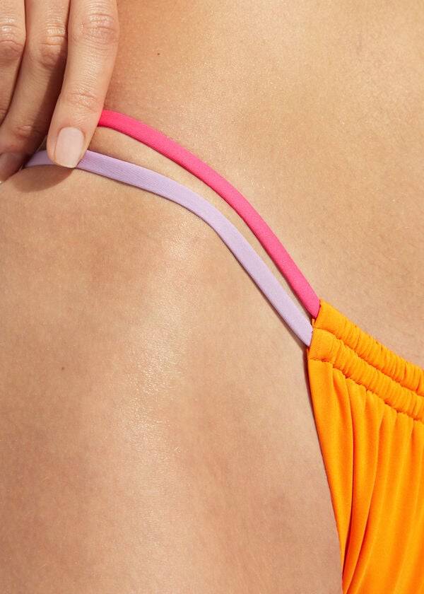 Abajo De Bikini Calzedonia Brazilian String Tokyo Eco Mujer Naranjas | CL1345CE