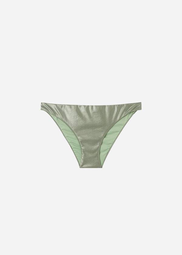Abajo De Bikini Calzedonia Coated-Effect Antigua Mujer Verde | CL1361SO