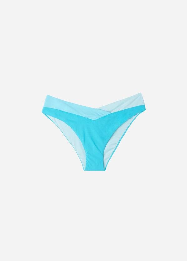 Abajo De Bikini Calzedonia Color Block Azzorre Mujer Turquesa Verde | CL1370XF