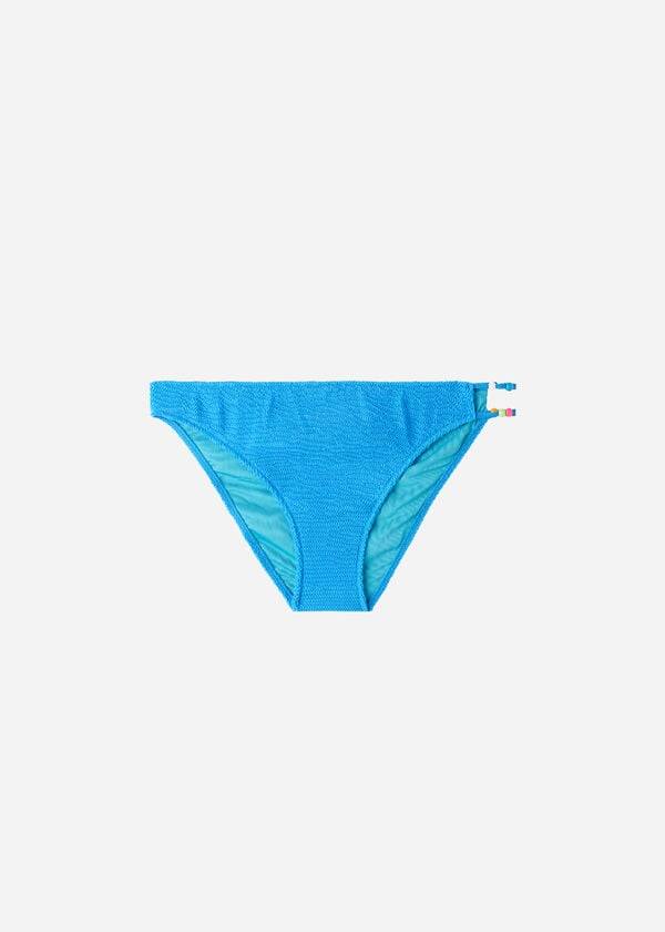 Abajo De Bikini Calzedonia Crinkled San Diego Mujer Azules | CL1375MA