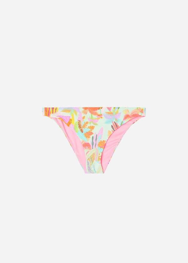 Abajo De Bikini Calzedonia Foliage Tahiti Mujer Verde | CL1379RW