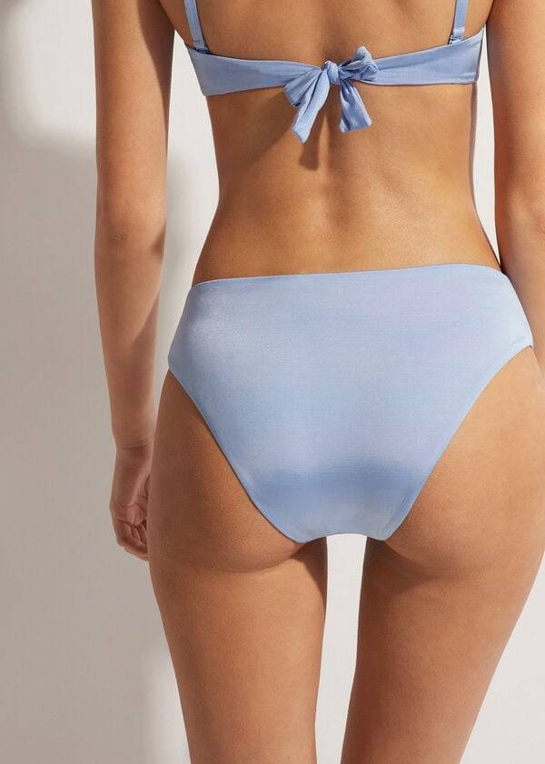 Abajo De Bikini Calzedonia High Cintura Abu Dhabi Mujer Azules | CL1416GL