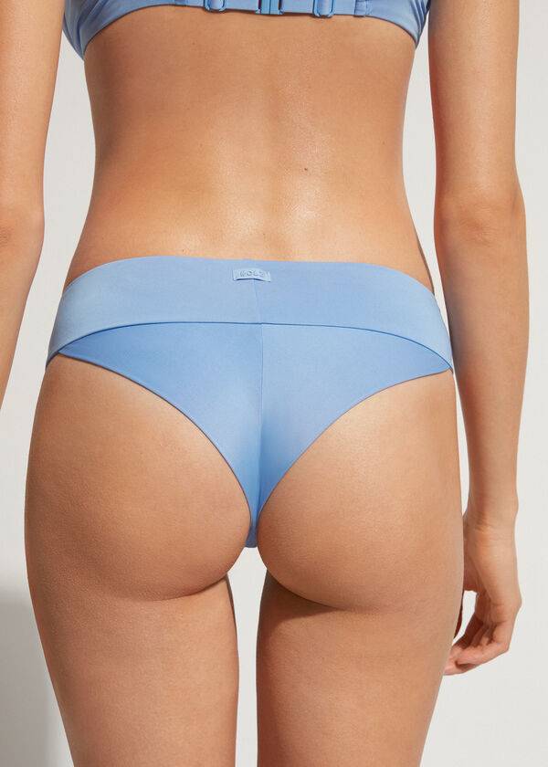 Abajo De Bikini Calzedonia High Cintura Brazilian Indonesia Eco Mujer Azules | CL1418JJ