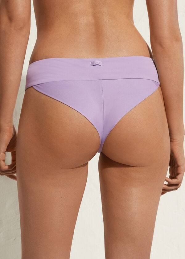 Abajo De Bikini Calzedonia High Cintura Brazilian Indonesia Eco Mujer Moradas | CL1419KI