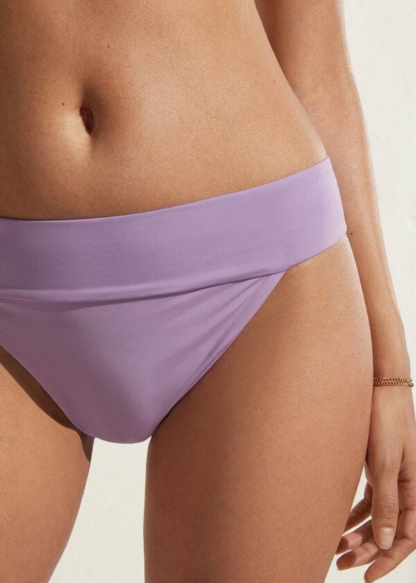 Abajo De Bikini Calzedonia High Cintura Brazilian Indonesia Eco Mujer Moradas | CL1419KI