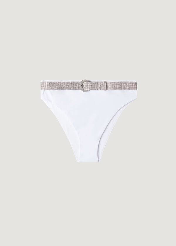 Abajo De Bikini Calzedonia High Cintura Dubai Mujer Blancas | CL1423CE