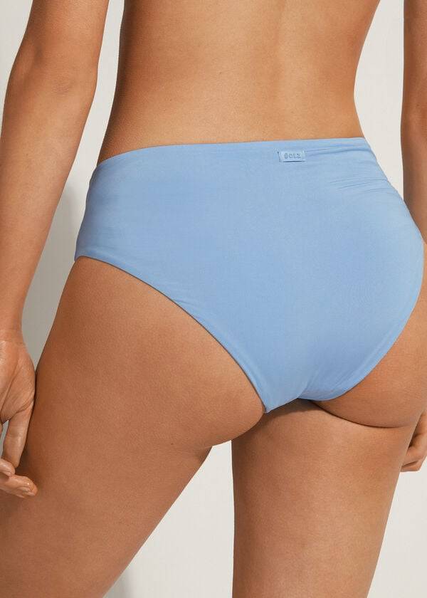 Abajo De Bikini Calzedonia High Cintura Indonesia Eco Mujer Azules | CL1424VD