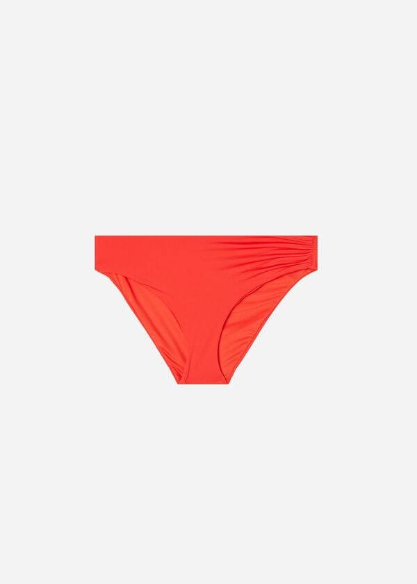 Abajo De Bikini Calzedonia High Cintura Indonesia Eco Mujer Rojas | CL1425BC