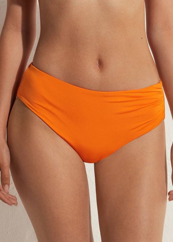 Abajo De Bikini Calzedonia High Cintura Indonesia Eco Mujer Naranjas | CL1427MA