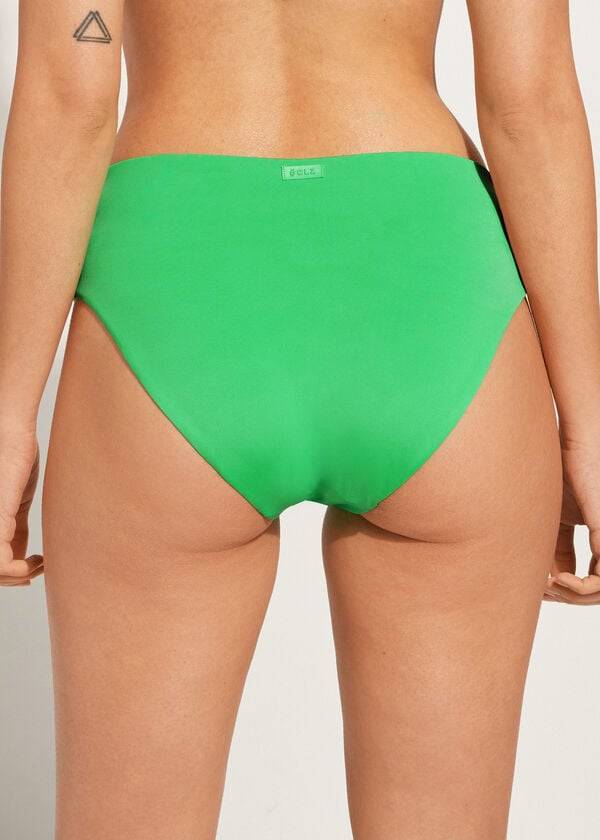 Abajo De Bikini Calzedonia High Cintura Indonesia Eco Mujer Verde | CL1430EX