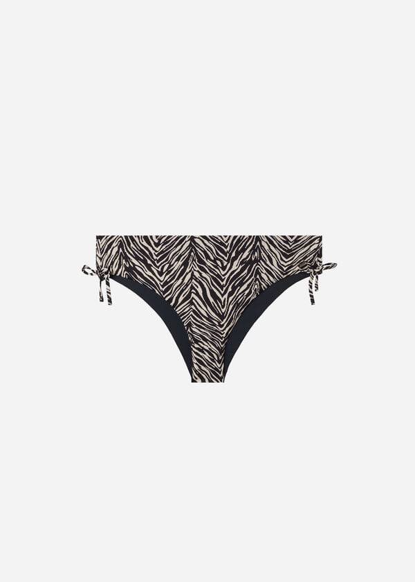 Abajo De Bikini Calzedonia High-Cintura Drawstring Nairobi Mujer Negras | CL1460UT