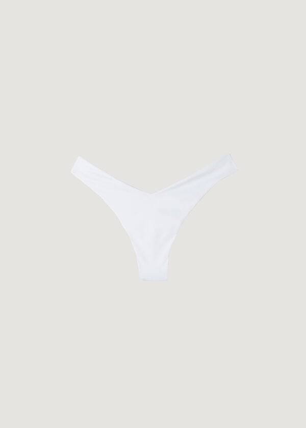 Abajo De Bikini Calzedonia High Cut Brazilian Indonesia Eco Mujer Blancas | CL1385PQ