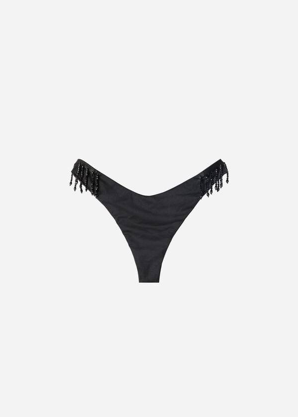 Abajo De Bikini Calzedonia High Cut Brazilian Taipei Mujer Negras | CL1394LH