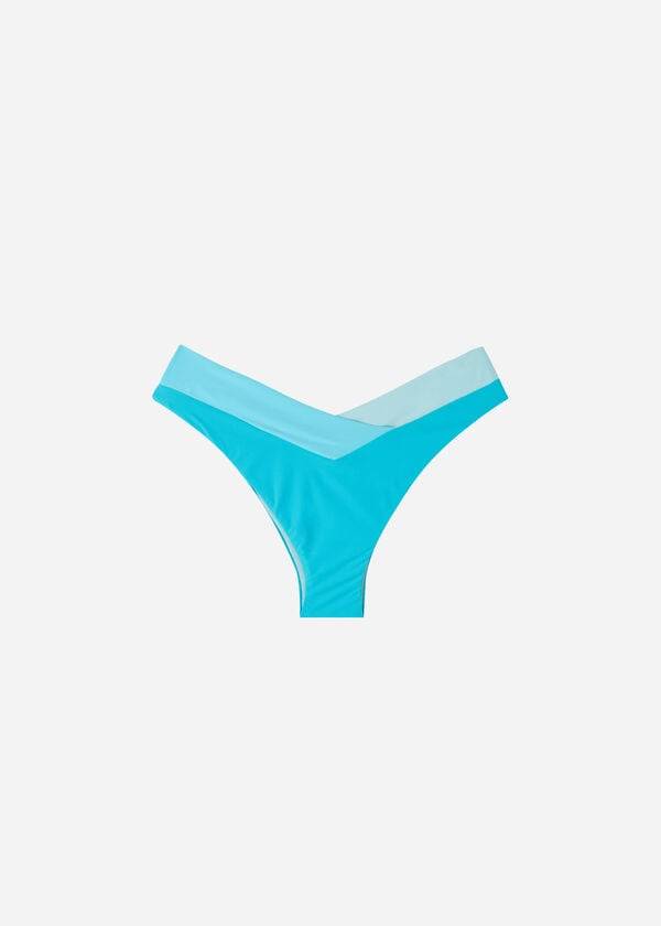Abajo De Bikini Calzedonia High-Cut Brazilian Azzorre Mujer Turquesa Verde | CL1439SO