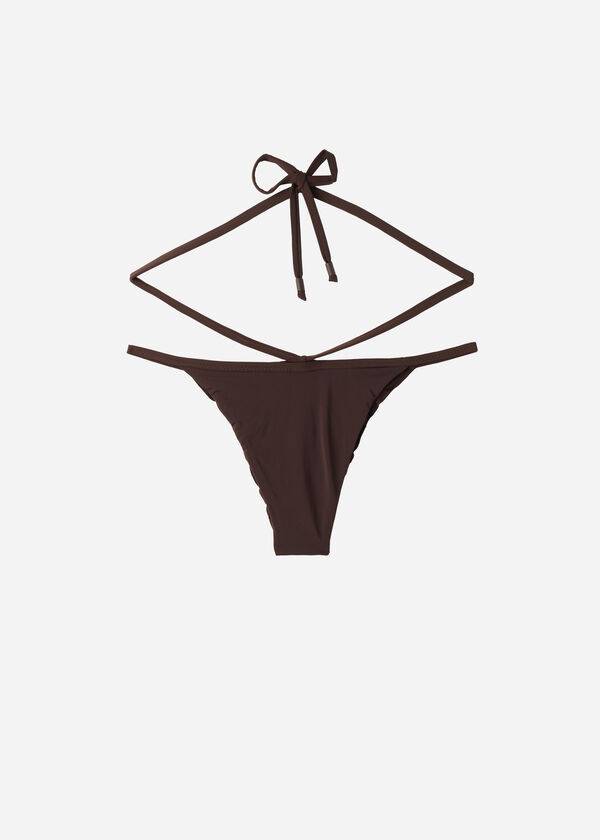 Abajo De Bikini Calzedonia High-Cut Brazilian Islamorada Mujer Cafe Marrones | CL1440DN