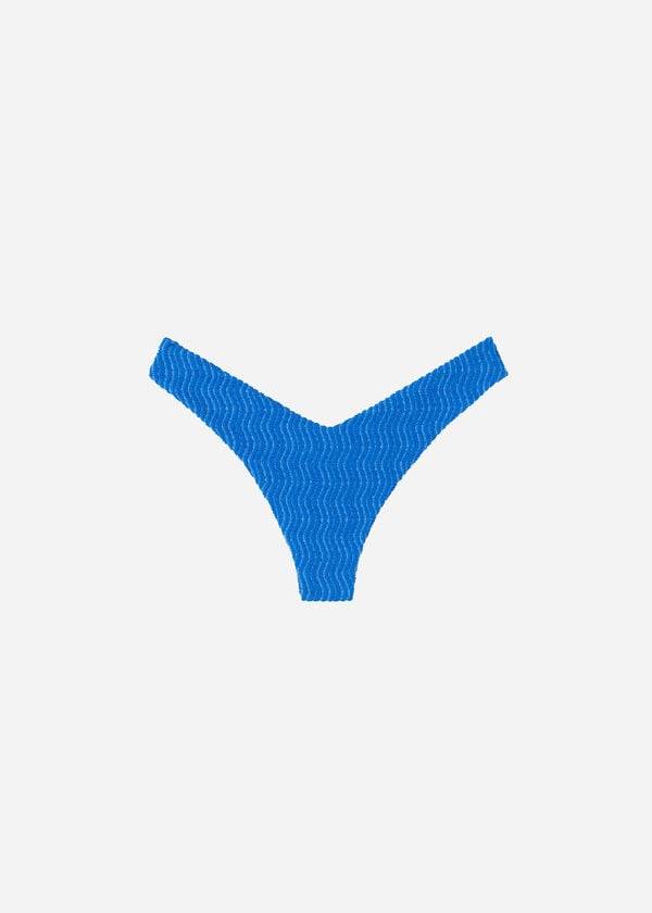 Abajo De Bikini Calzedonia High-Cut Brazilian Mykonos Mujer Azules | CL1446LH