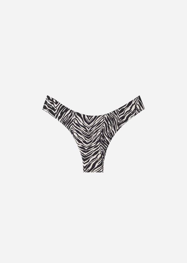 Abajo De Bikini Calzedonia High-Cut Brazilian Nairobi Mujer Negras | CL1449CE