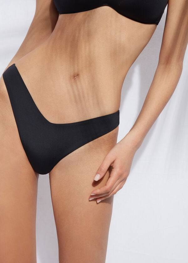 Abajo De Bikini Calzedonia High Cut Indonesia Eco Mujer Negras | CL1395ZG